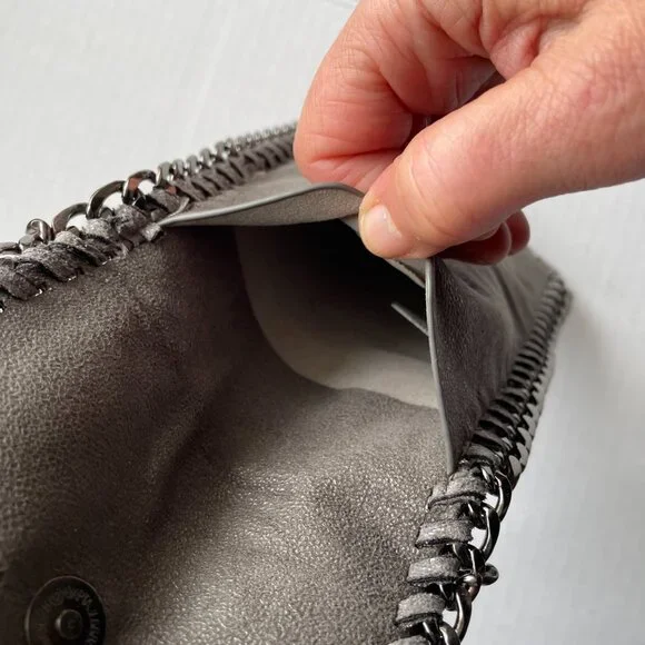 Grey vegan Stella McCartney Falabella style Pouch crossbody - Picture 2 of 10